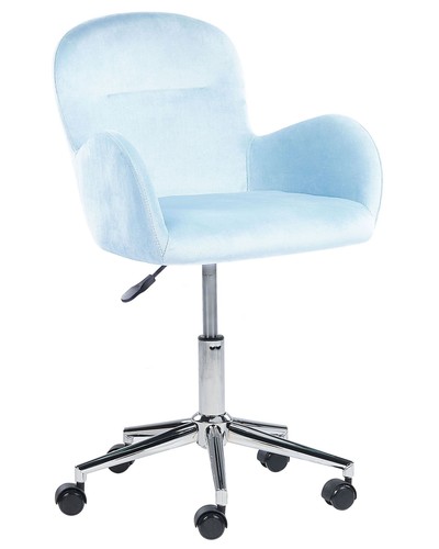 Bürostuhl samt hellblau - samt,