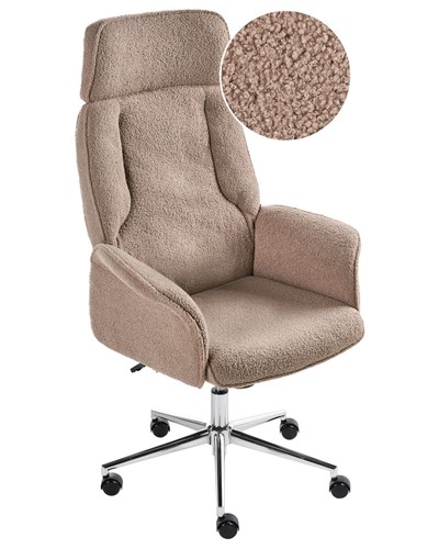 Bürostuhl bouclé braun - bürostuhl,
